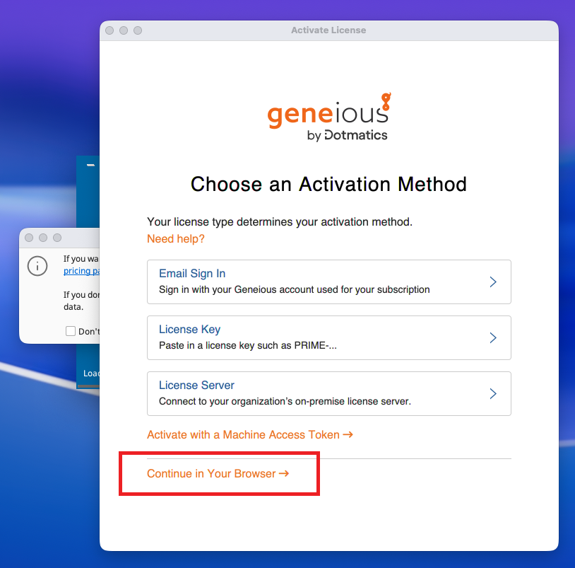 Activation Screen